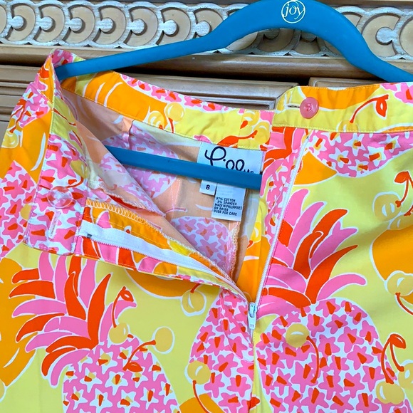 LILLY PULITZER Capris Bright PINEAPPLE/Orange 8 - Picture 3 of 7